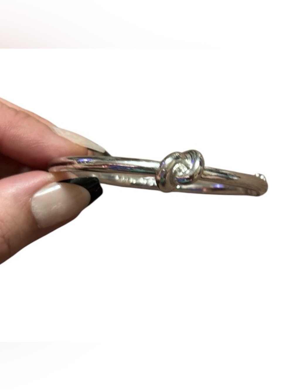 Kate Spade Silver Knot Accent Bangle Bracelet - Picture 2 of 8